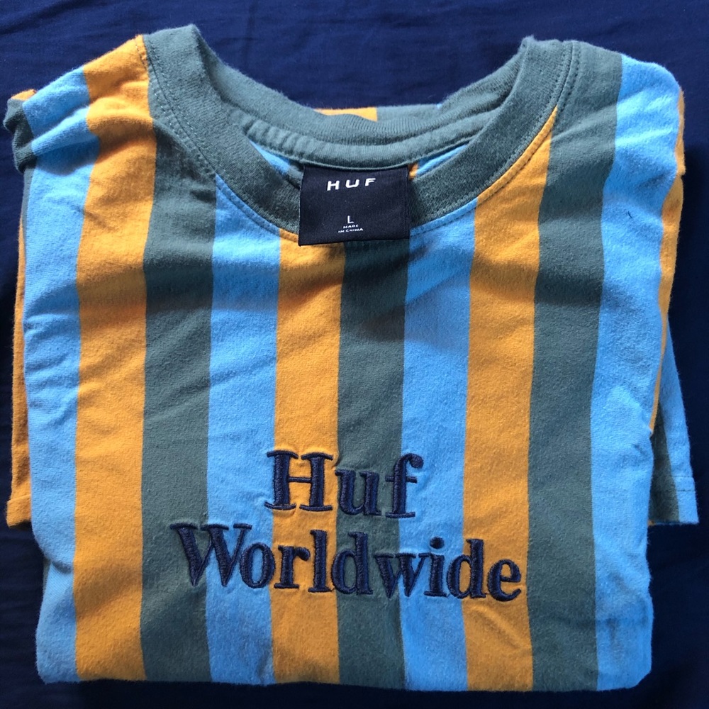 Vertically striped HUF shirt (size L)